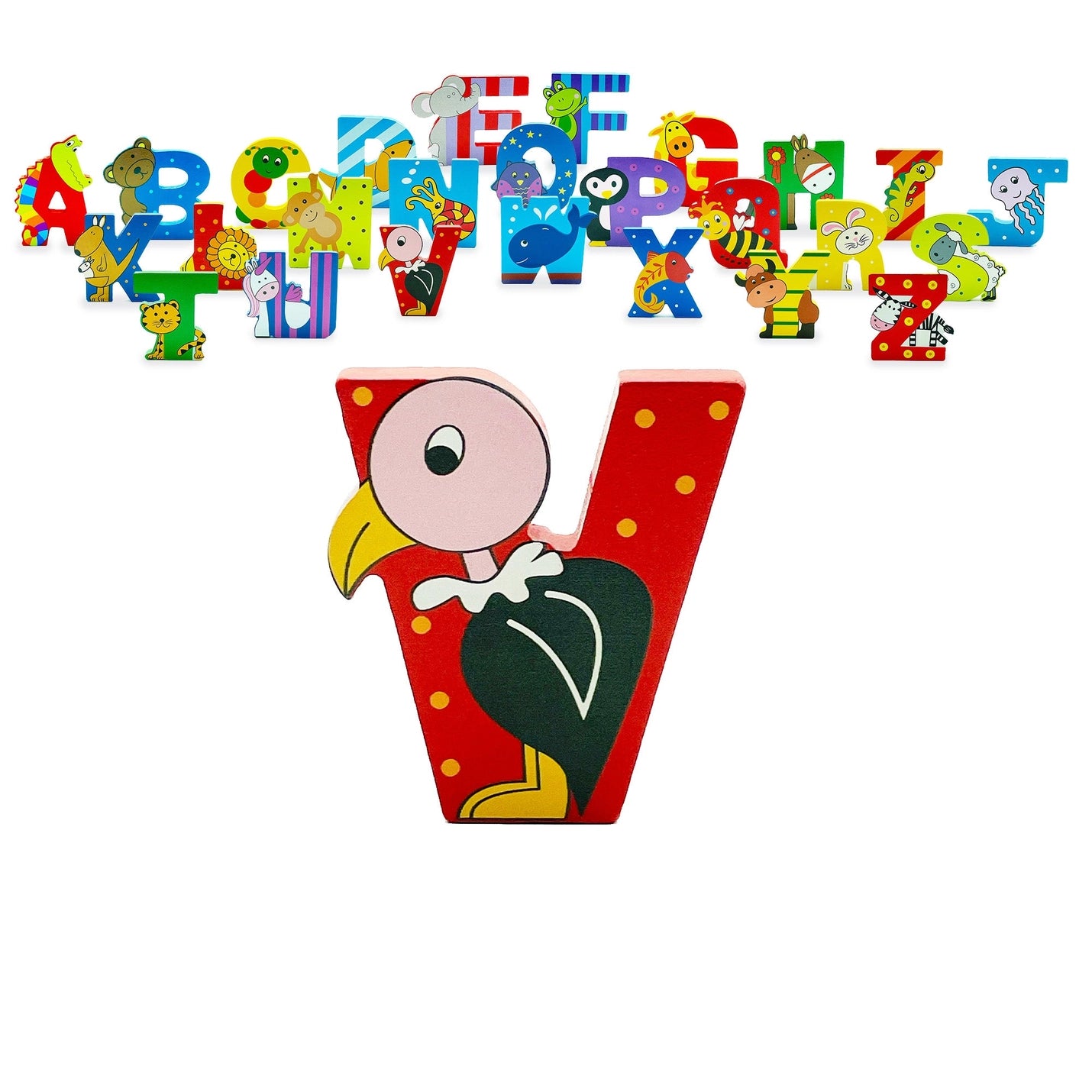 Alphabet wooden letter V