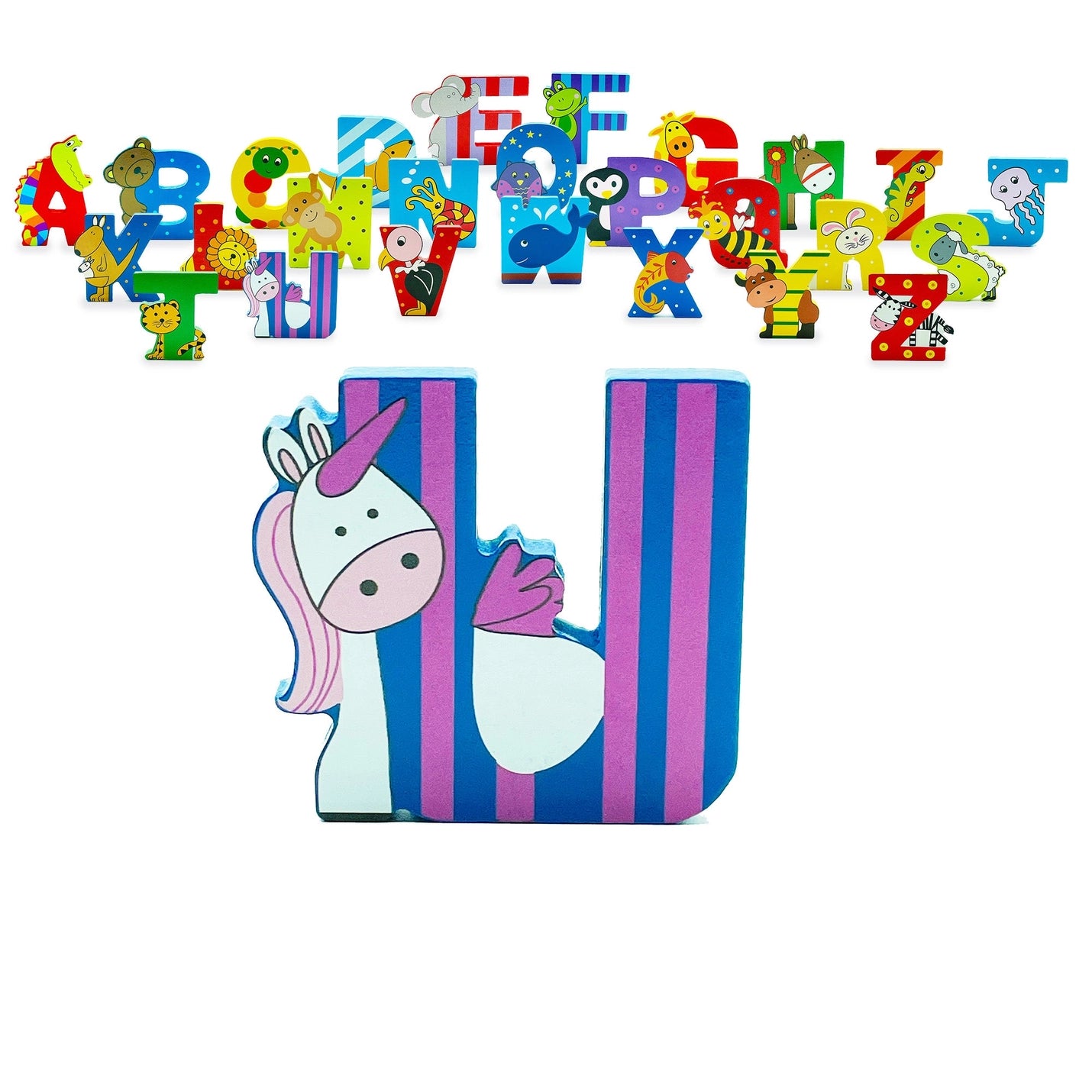 Alphabet wooden letter U