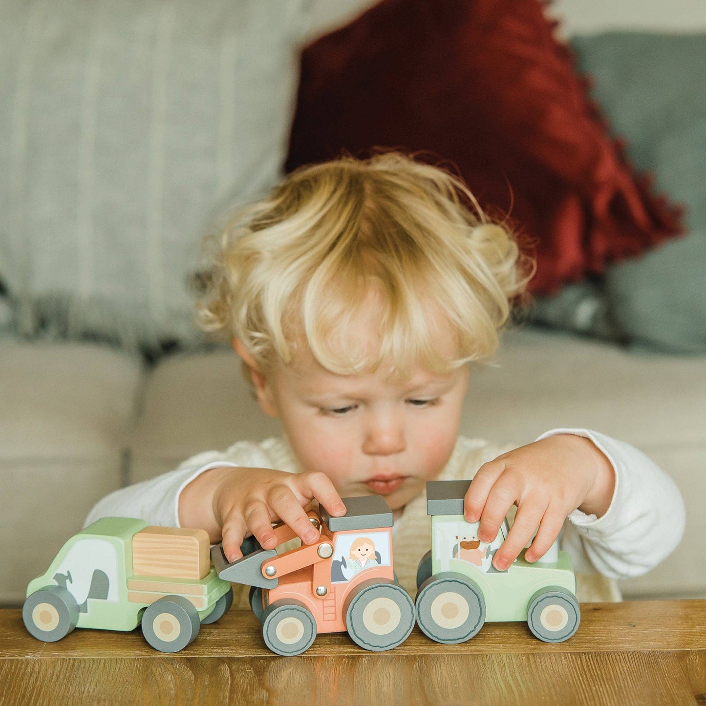 Farmyard Wooden Loader Tractor