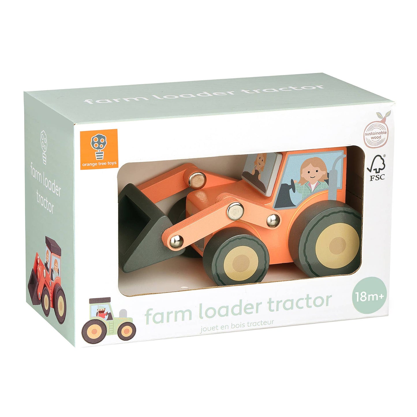 Farmyard Wooden Loader Tractor