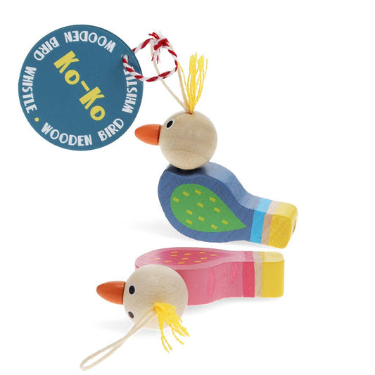 Ko-ko wooden bird whistles - Blue or Pink