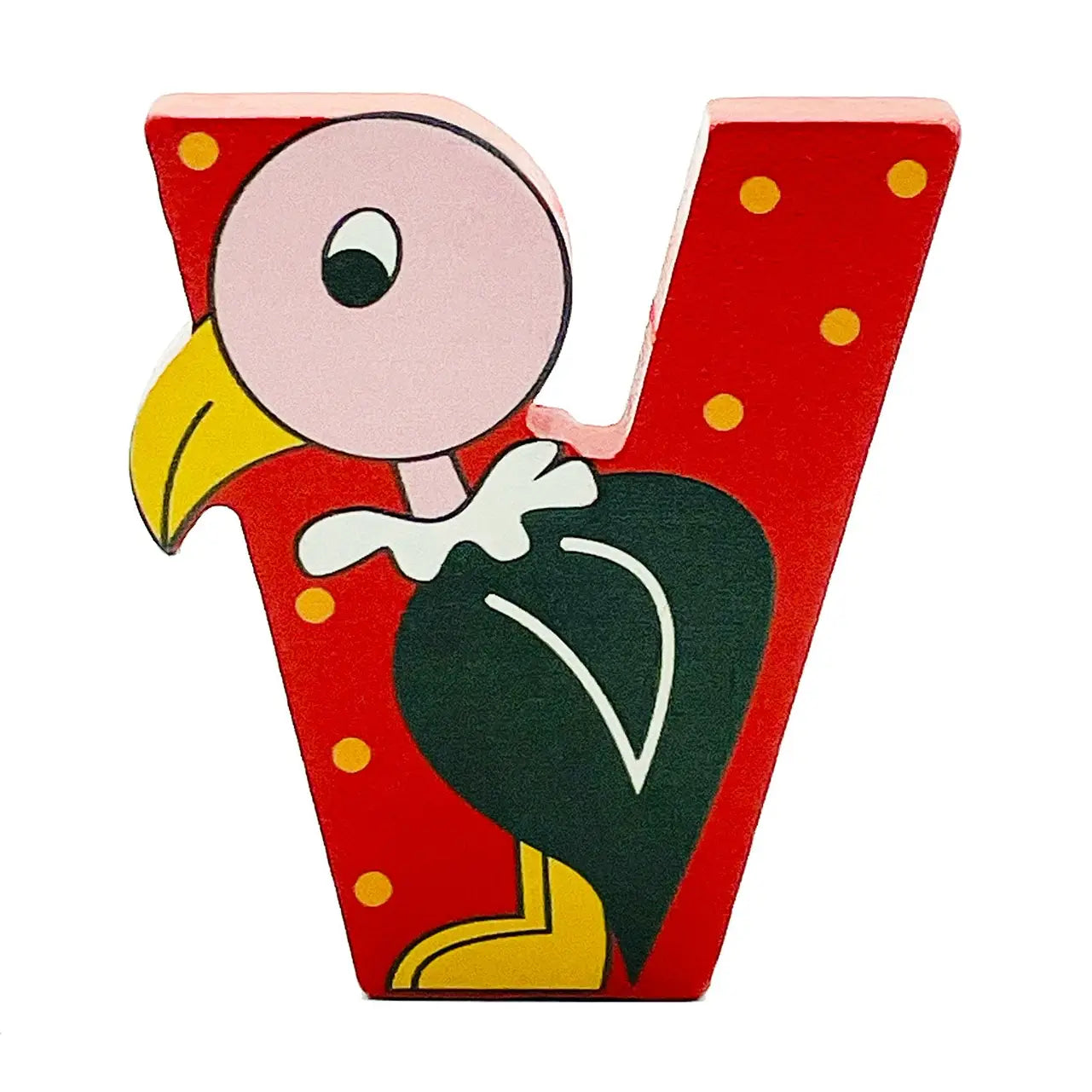 Alphabet wooden letter V