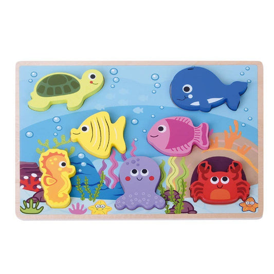 Wooden Puzzle: Chunky Sea Life